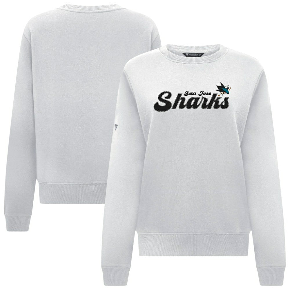 San Jose Sharks Levelwear Women's Yvette Big Script Tri-Blend Sweatshirt Discount