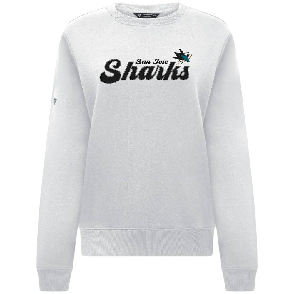 San Jose Sharks Levelwear Women's Yvette Big Script Tri-Blend Sweatshirt Discount