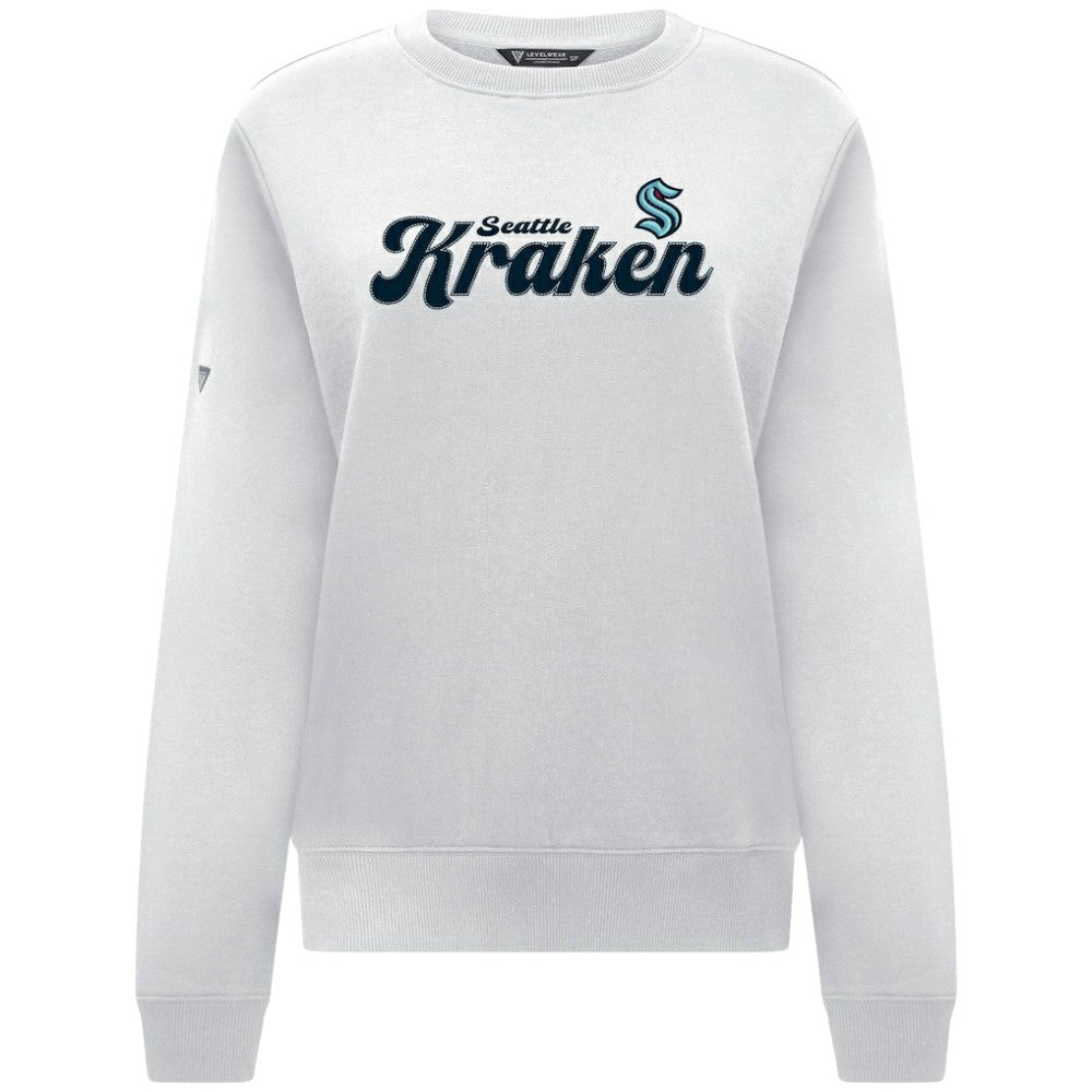 Seattle Kraken Levelwear Women's Yvette Big Script Tri-Blend Sweatshirt Discount