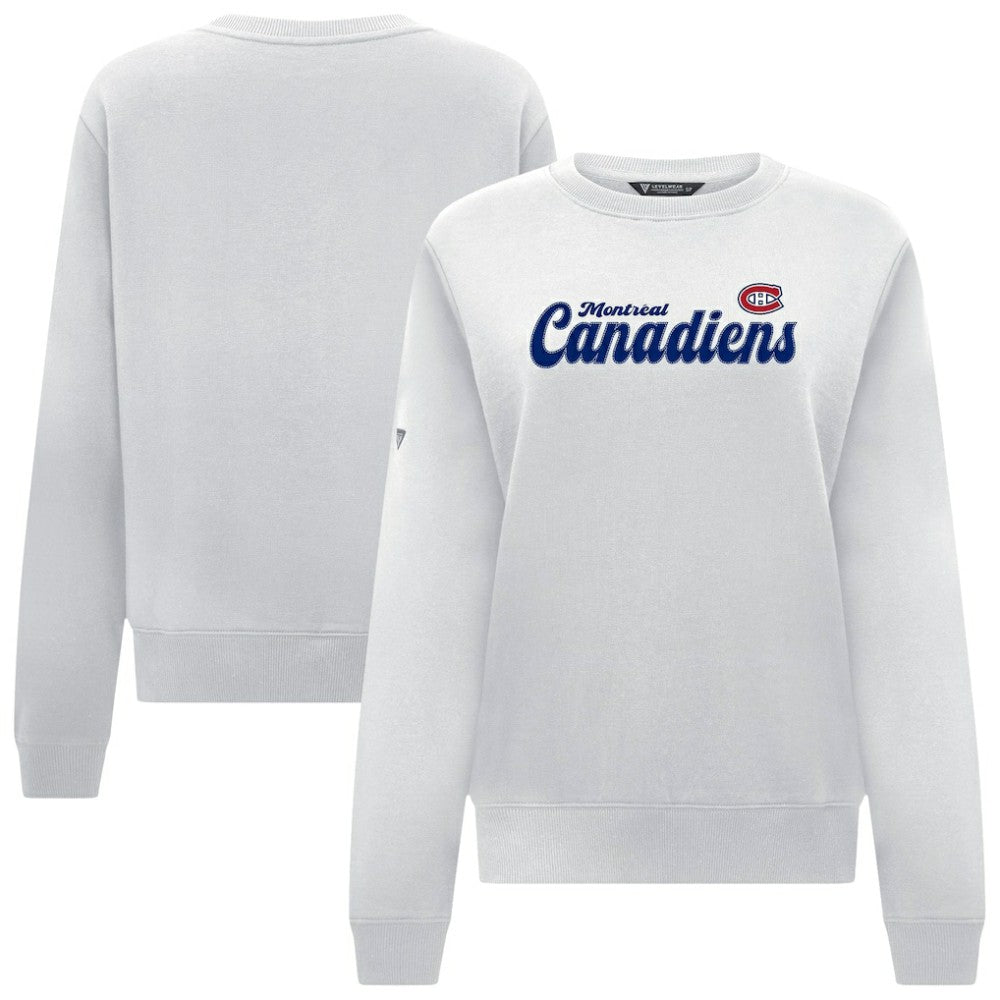 Montreal Canadiens Levelwear Women's Yvette Big Script Tri-Blend Sweatshirt Outlet