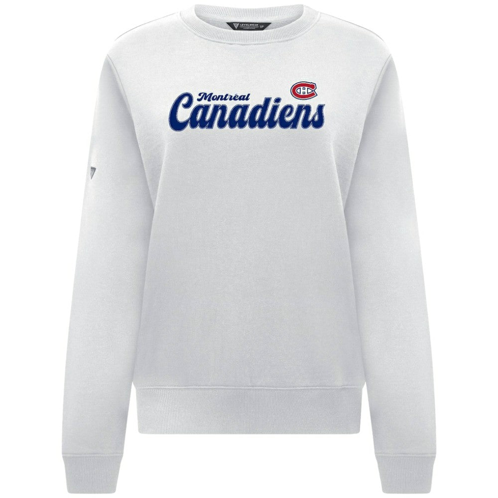 Montreal Canadiens Levelwear Women's Yvette Big Script Tri-Blend Sweatshirt Outlet