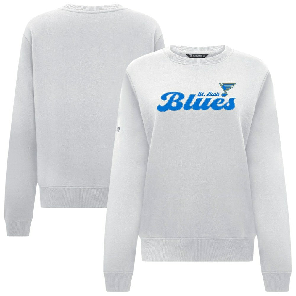 St. Louis Blues Levelwear Women's Yvette Big Script Tri-Blend Sweatshirt Online