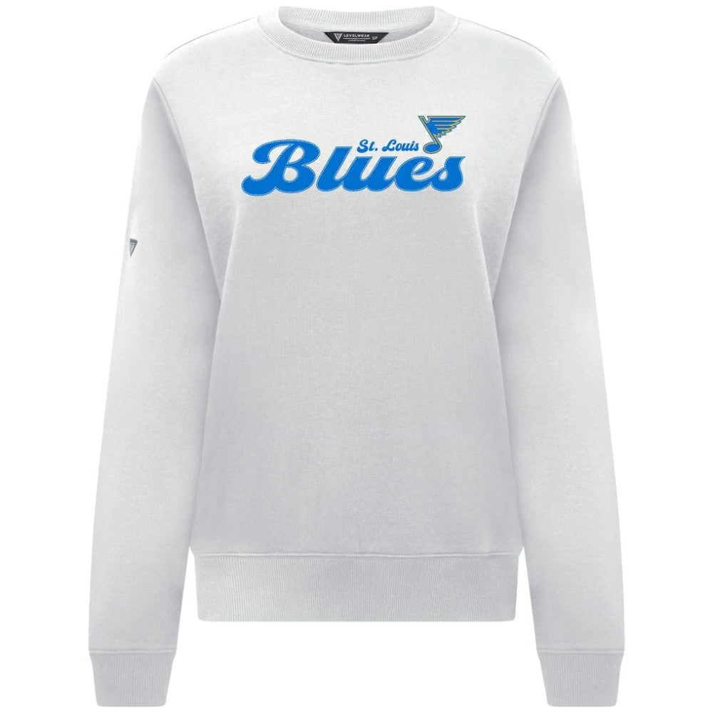 St. Louis Blues Levelwear Women's Yvette Big Script Tri-Blend Sweatshirt Online