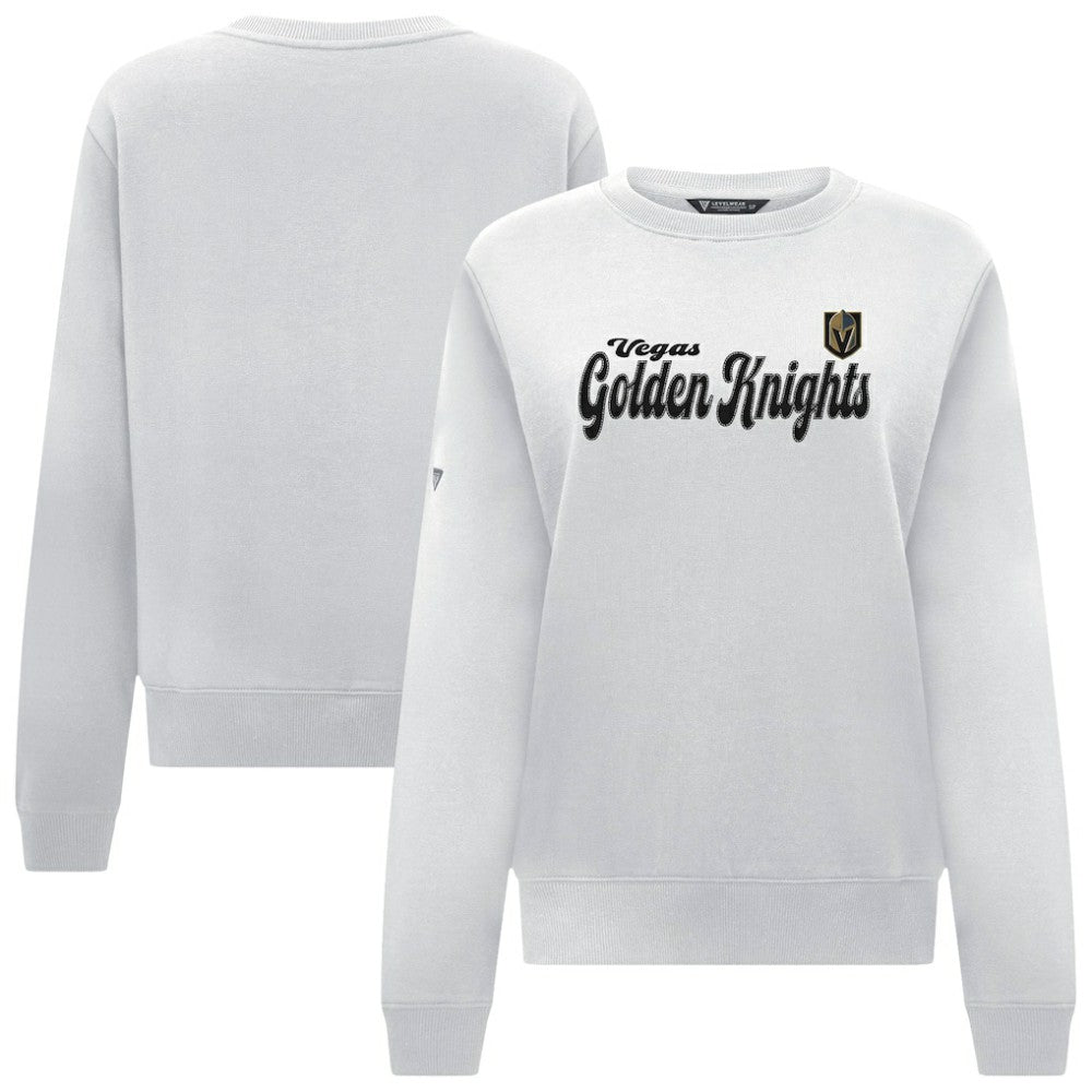 Vegas Golden Knights Levelwear Women's Yvette Big Script Tri-Blend Sweatshirt On Sale