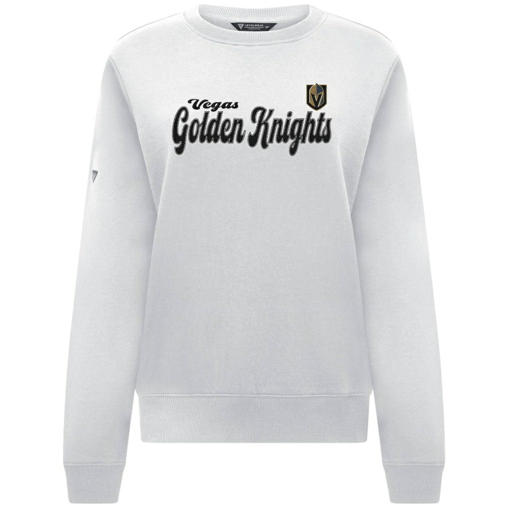Vegas Golden Knights Levelwear Women's Yvette Big Script Tri-Blend Sweatshirt On Sale