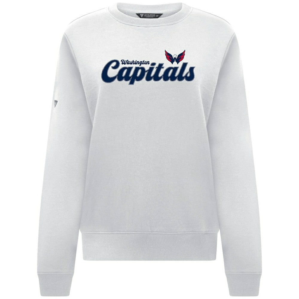 Washington Capitals Levelwear Women's Yvette Big Script Tri-Blend Sweatshirt For Sale