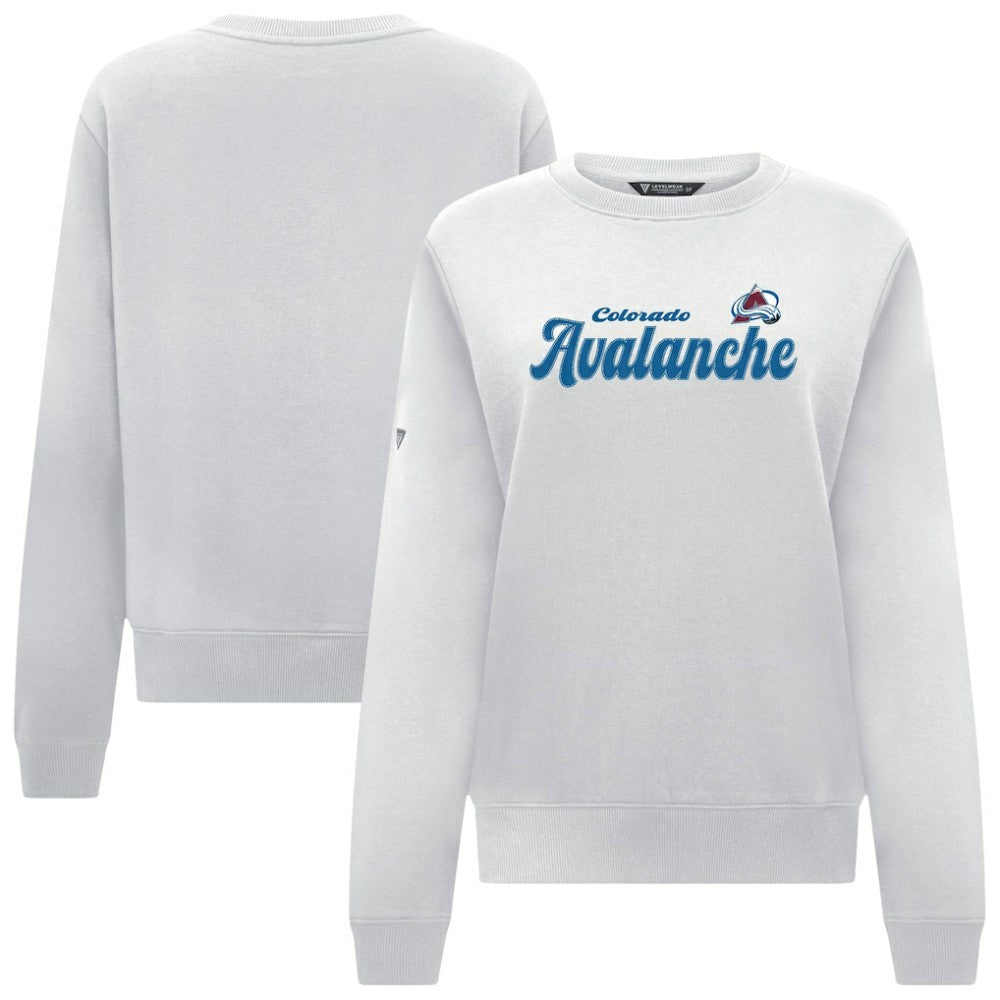 Colorado Avalanche Levelwear Women's Yvette Big Script Tri-Blend Sweatshirt On Sale