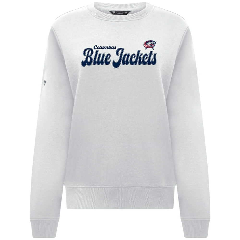 Columbus Blue Jackets Levelwear Women's Yvette Big Script Tri-Blend Sweatshirt Online