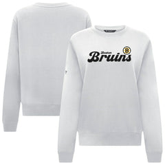 Boston Bruins Levelwear Women's Yvette Big Script Tri-Blend Sweatshirt For Sale