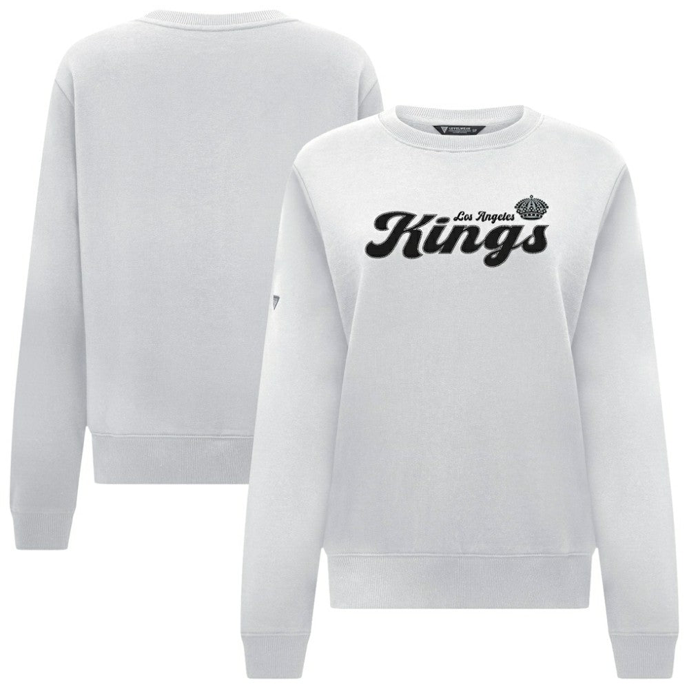 Los Angeles Kings Levelwear Women's Yvette Big Script Tri-Blend Sweatshirt For Sale