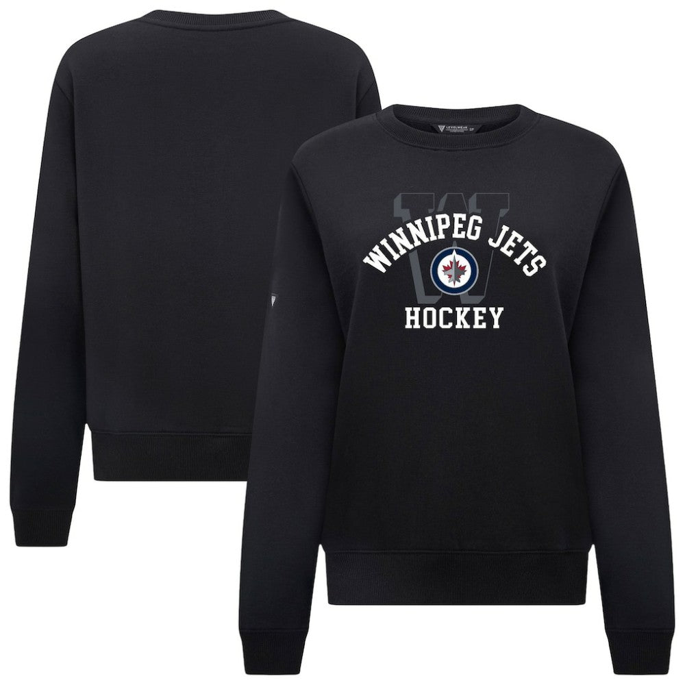 Winnipeg Jets Levelwear Women's Yvette Limelight Big Letter Sweatshirt Sale