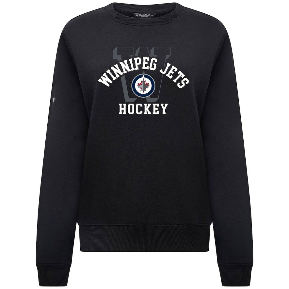 Winnipeg Jets Levelwear Women's Yvette Limelight Big Letter Sweatshirt Sale
