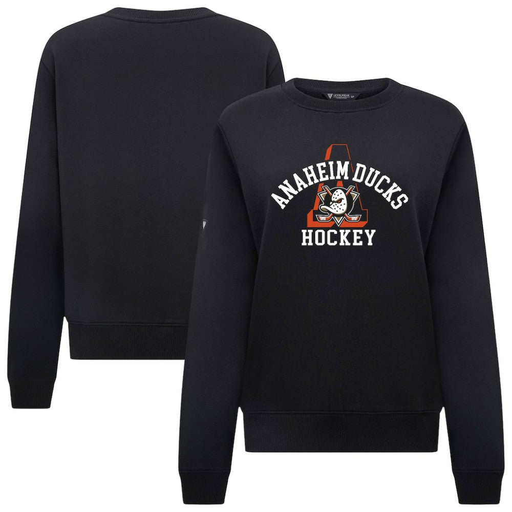Anaheim Ducks Levelwear Women's Yvette Limelight Big Letter Sweatshirt Outlet