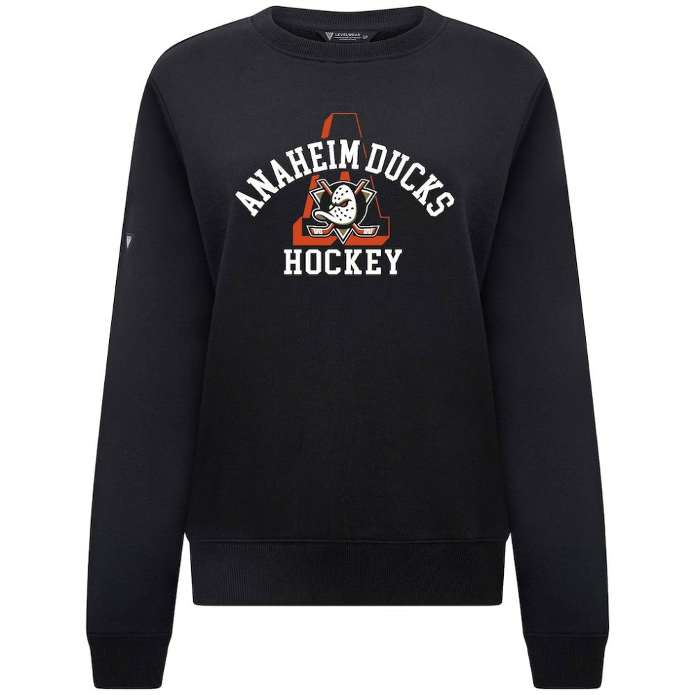 Anaheim Ducks Levelwear Women's Yvette Limelight Big Letter Sweatshirt Outlet