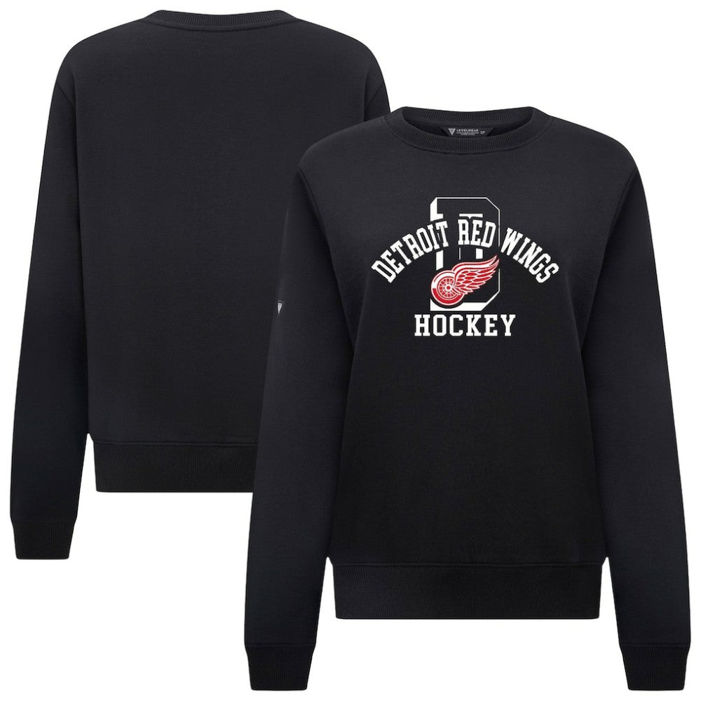 Detroit Red Wings Levelwear Women's Yvette Limelight Big Letter Sweatshirt Outlet