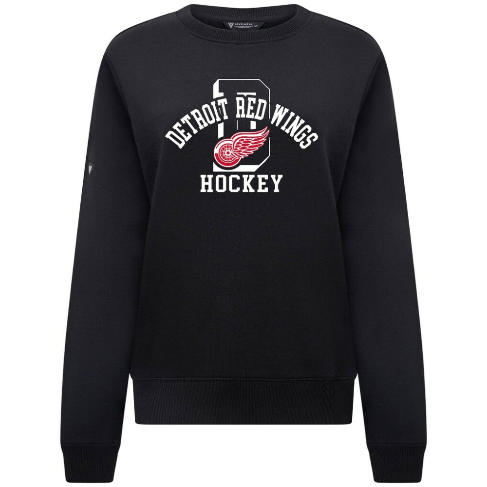Detroit Red Wings Levelwear Women's Yvette Limelight Big Letter Sweatshirt Outlet