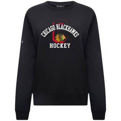 Chicago Blackhawks Levelwear Women's Yvette Limelight Big Letter Sweatshirt For Sale