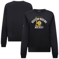 Boston Bruins Levelwear Women's Yvette Limelight Big Letter Sweatshirt On Sale