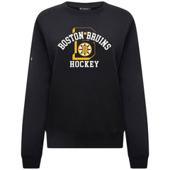 Boston Bruins Levelwear Women's Yvette Limelight Big Letter Sweatshirt On Sale