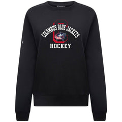 Columbus Blue Jackets Levelwear Women's Yvette Limelight Big Letter Sweatshirt Sale