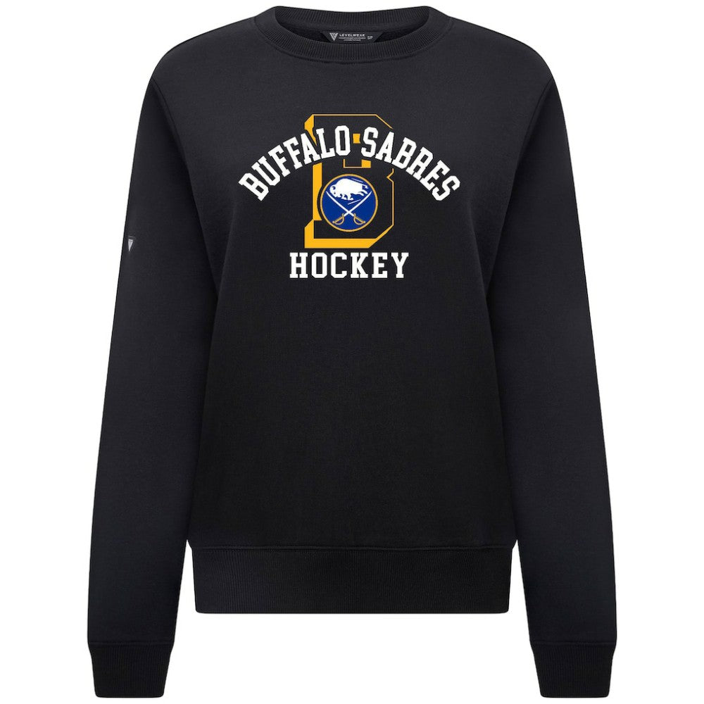 Buffalo Sabres Levelwear Women's Yvette Limelight Big Letter Sweatshirt On Sale