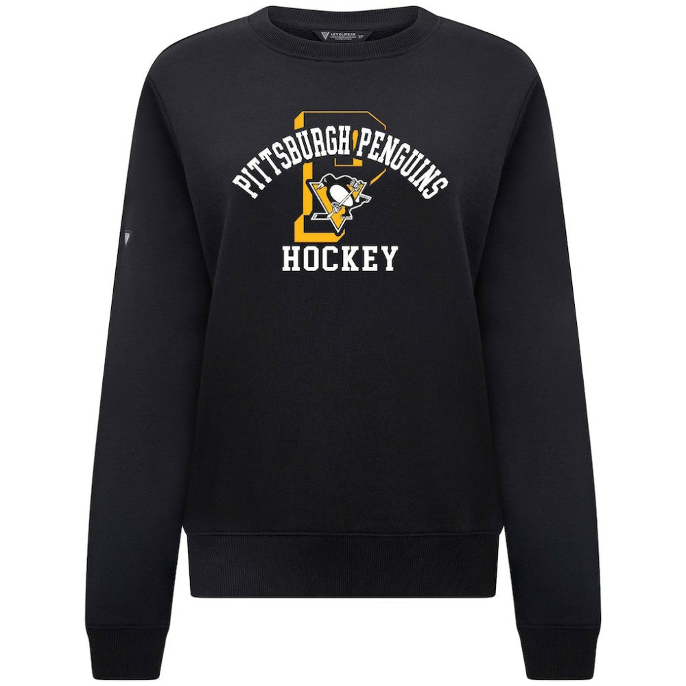 Pittsburgh Penguins Levelwear Women's Yvette Limelight Big Letter Sweatshirt Sale