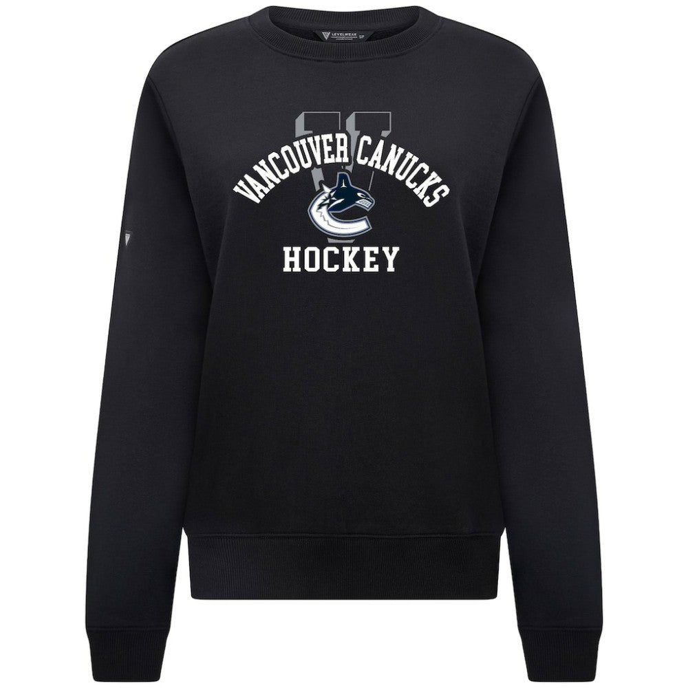 Vancouver Canucks Levelwear Women's Yvette Limelight Big Letter Sweatshirt Sale
