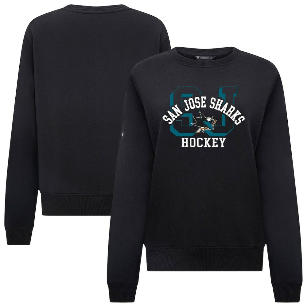 San Jose Sharks Levelwear Women's Yvette Limelight Big Letter Sweatshirt Online