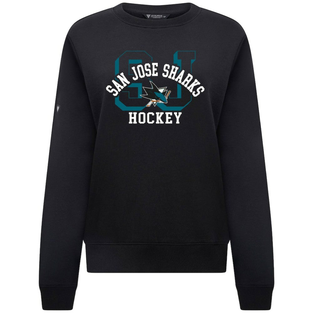 San Jose Sharks Levelwear Women's Yvette Limelight Big Letter Sweatshirt Online