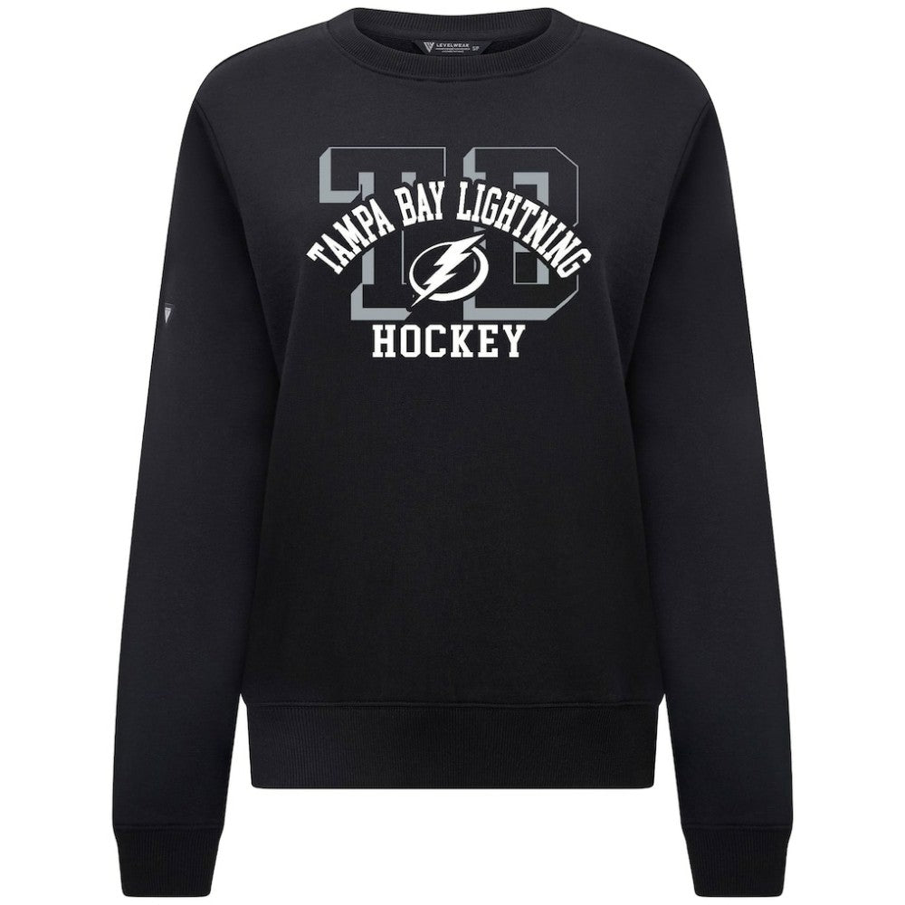Tampa Bay Lightning Levelwear Women's Yvette Limelight Big Letter Sweatshirt On Sale