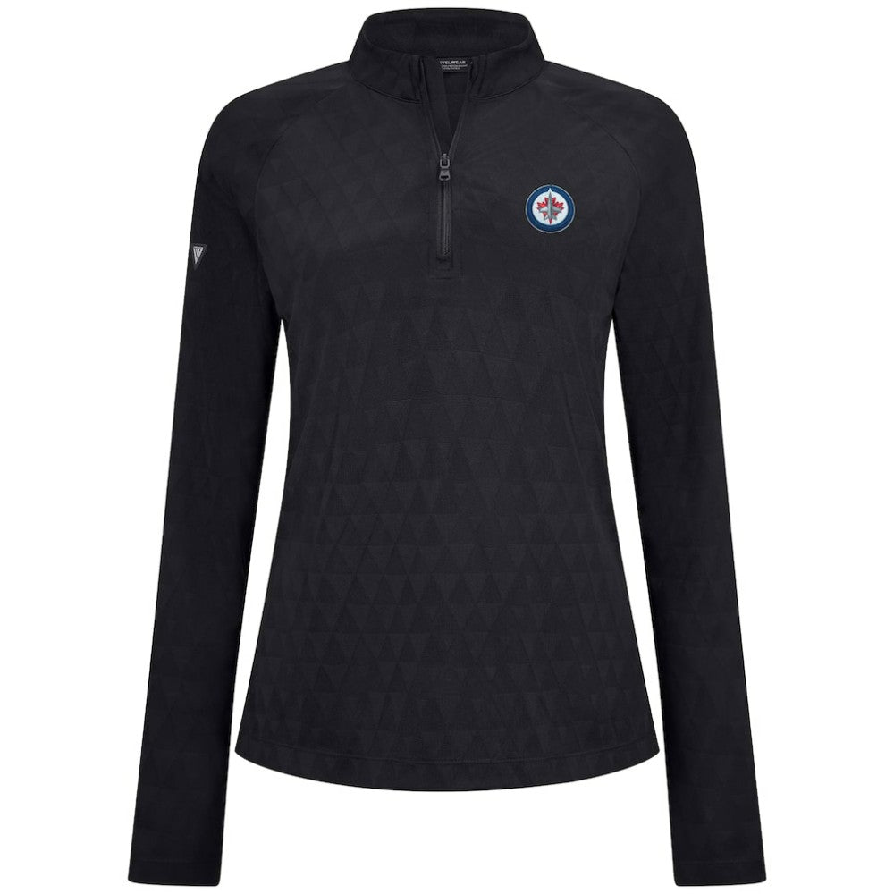 Winnipeg Jets Levelwear Women's Spike Raglan Quarter-Zip Top Outlet