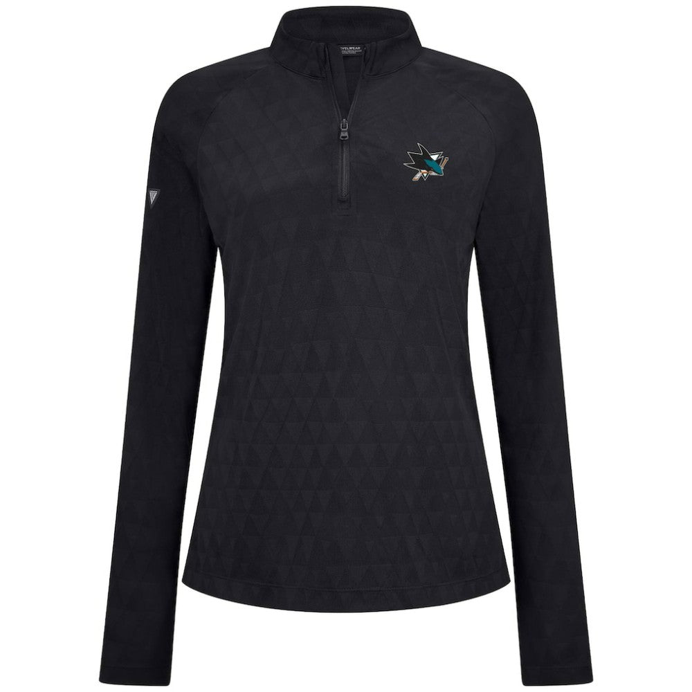 San Jose Sharks Levelwear Women's Spike Raglan Quarter-Zip Top Online