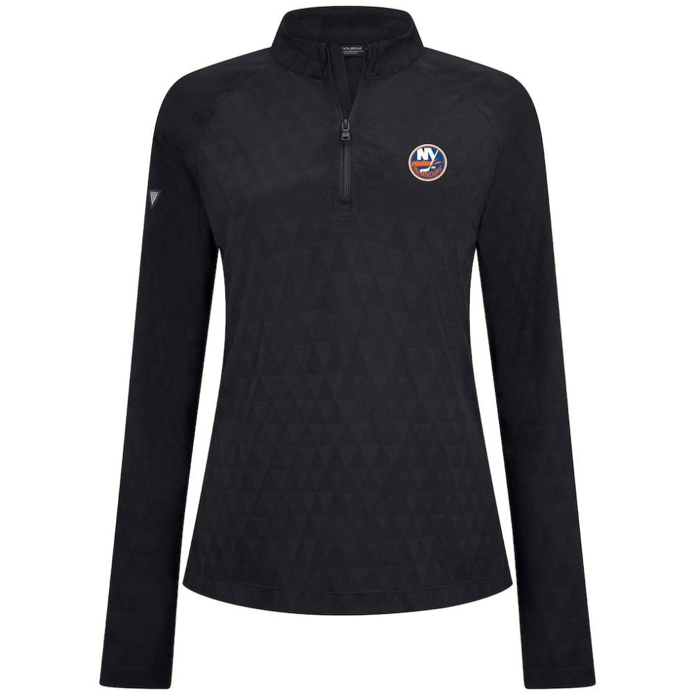 New York Islanders Levelwear Women's Spike Raglan Quarter-Zip Top Outlet