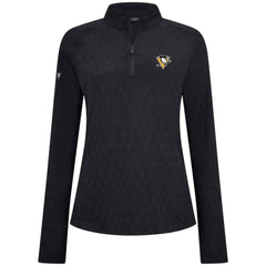 Pittsburgh Penguins Levelwear Women's Spike Raglan Quarter-Zip Top For Sale
