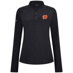 Calgary Flames Levelwear Women's Spike Raglan Quarter-Zip Top On Sale
