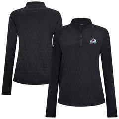 Colorado Avalanche Levelwear Women's Spike Raglan Quarter-Zip Top For Sale