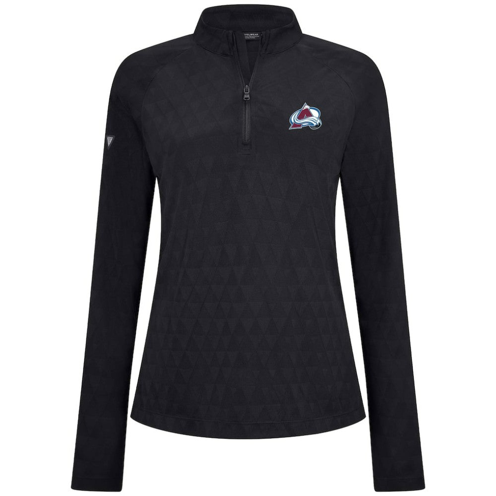 Colorado Avalanche Levelwear Women's Spike Raglan Quarter-Zip Top For Sale