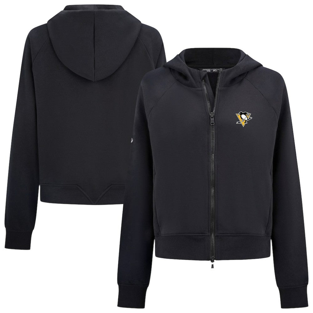 Pittsburgh Penguins Levelwear Women's Judd Raglan Full-Zip Hoodie Discount