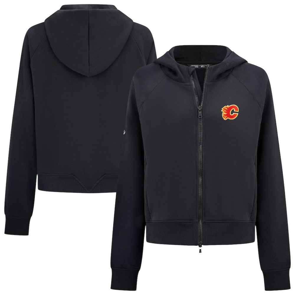 Calgary Flames Levelwear Women's Judd Raglan Full-Zip Hoodie For Sale