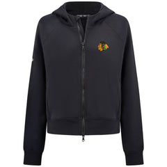 Chicago Blackhawks Levelwear Women's Judd Raglan Full-Zip Hoodie For Sale