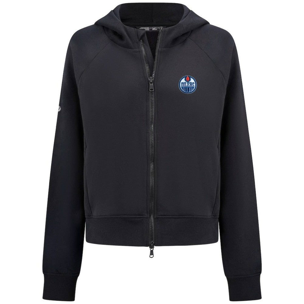 Edmonton Oilers Levelwear Women's Judd Raglan Full-Zip Hoodie On Sale