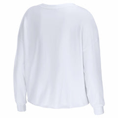 New England Patriots  WEAR by Erin Andrews Women's Super Bowl LX Cropped Long Sleeve T-Shirt
