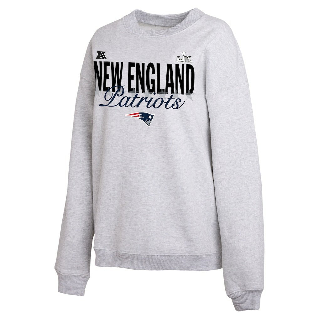 New England Patriots  WEAR by Erin Andrews Women's Super Bowl LX Fleece Sweatshirt
