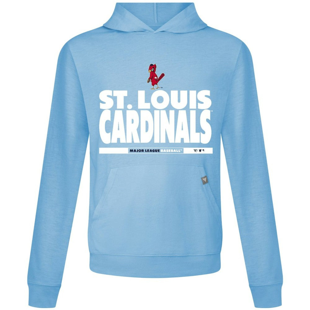 St. Louis Cardinals Levelwear Relay Center Stage Long Sleeve Hooded T-Shirt | MLB Shop