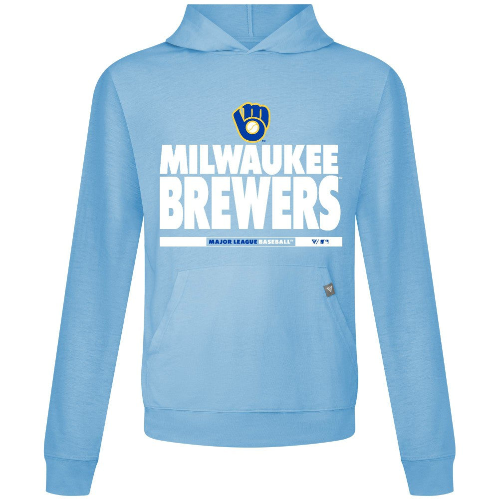 Milwaukee Brewers Levelwear Relay Center Stage Long Sleeve Hooded T-Shirt | MLB For sale