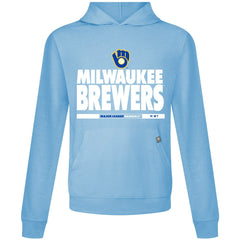 Milwaukee Brewers Levelwear Relay Center Stage Long Sleeve Hooded T-Shirt | MLB For sale