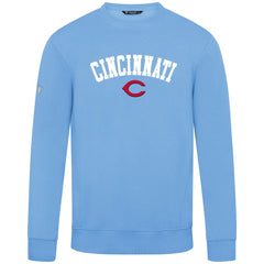 Cincinnati Reds Levelwear Zane Felt Arch Pullover Sweatshirt | MLB On Sale