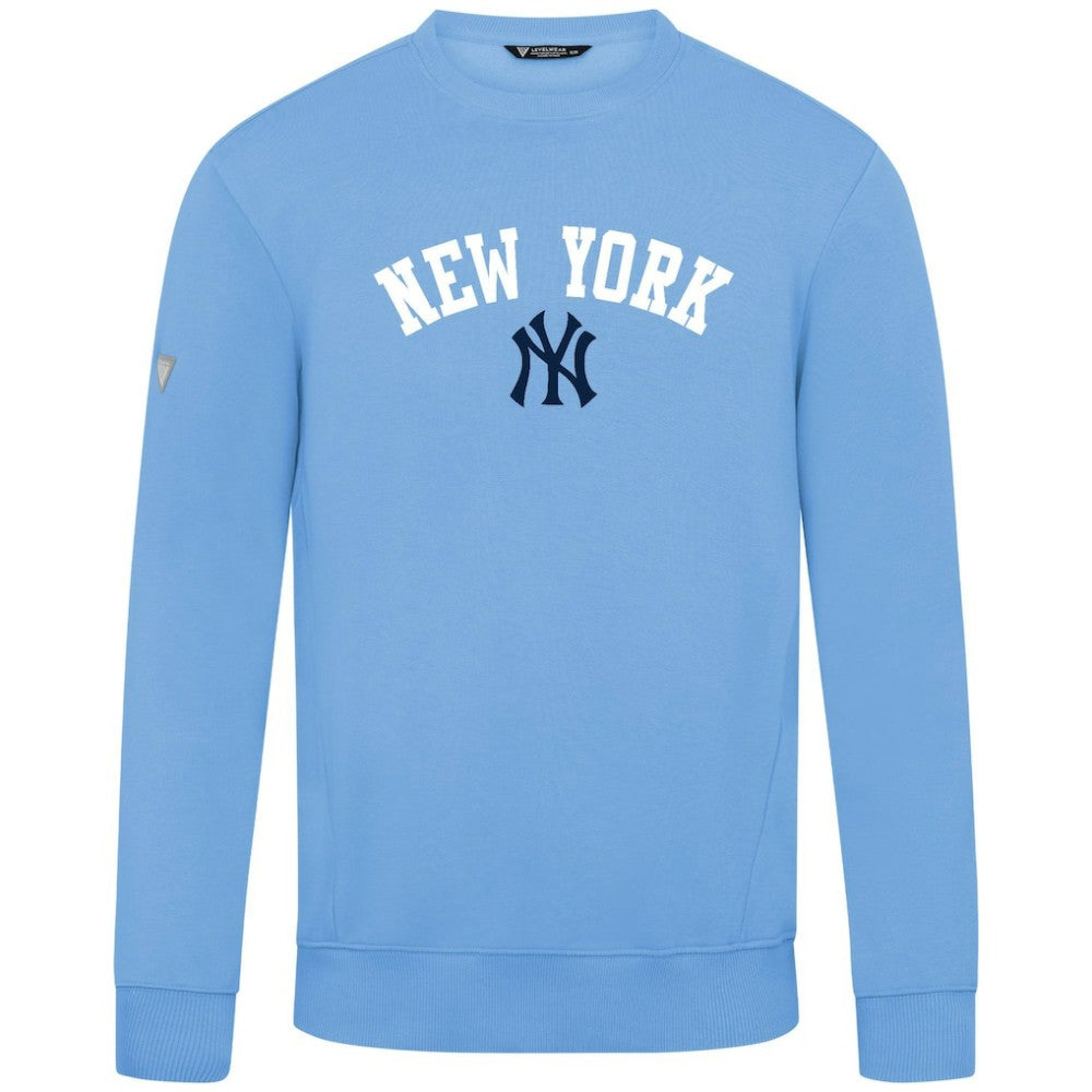 New York Yankees Levelwear Zane Felt Arch Pullover Sweatshirt | MLB Online