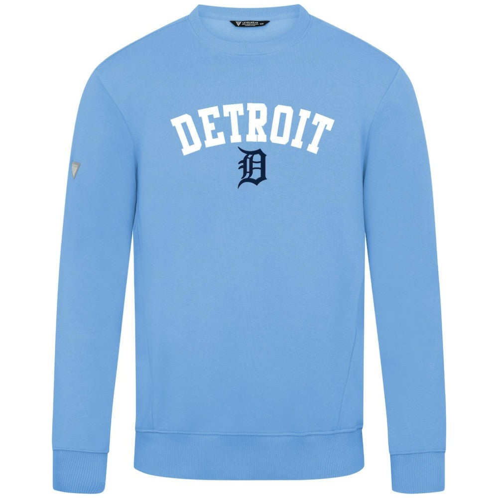 Detroit Tigers Levelwear Zane Felt Arch Pullover Sweatshirt | MLB US
