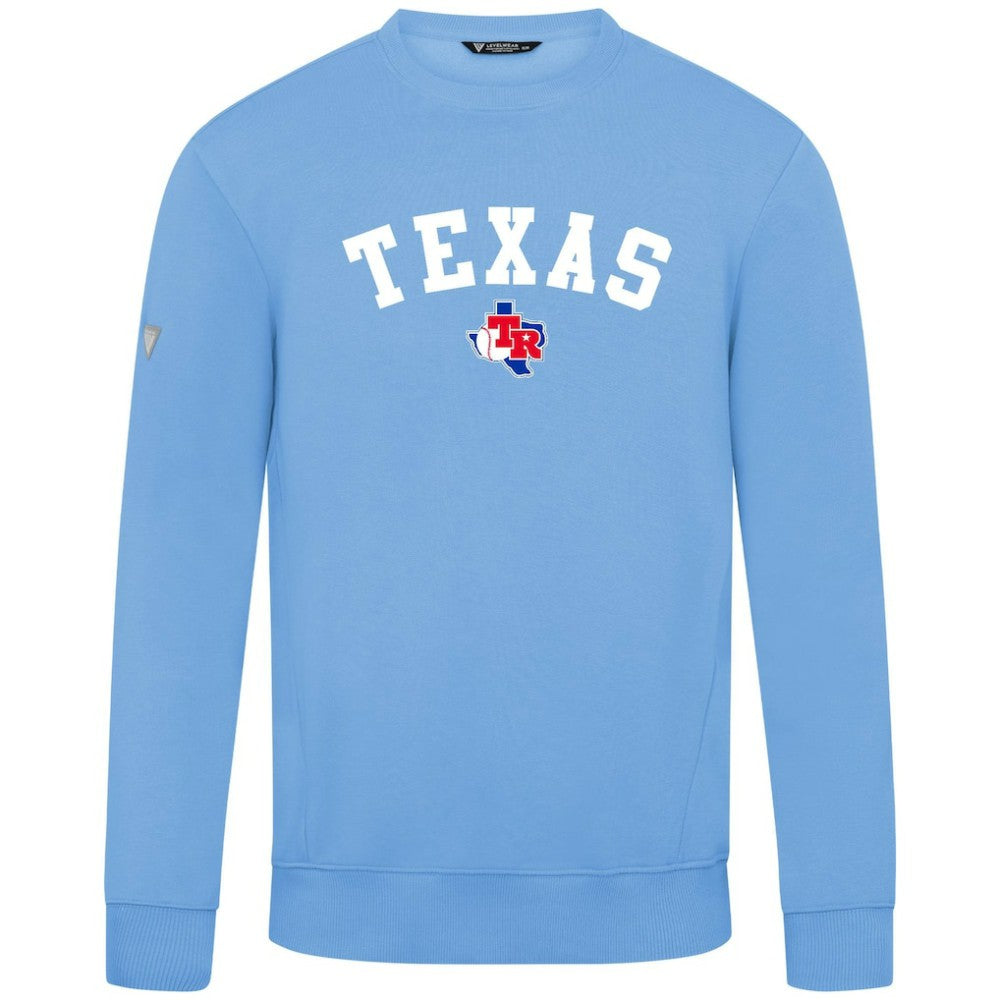 Texas Rangers Levelwear Zane Felt Arch Pullover Sweatshirt | MLB Online